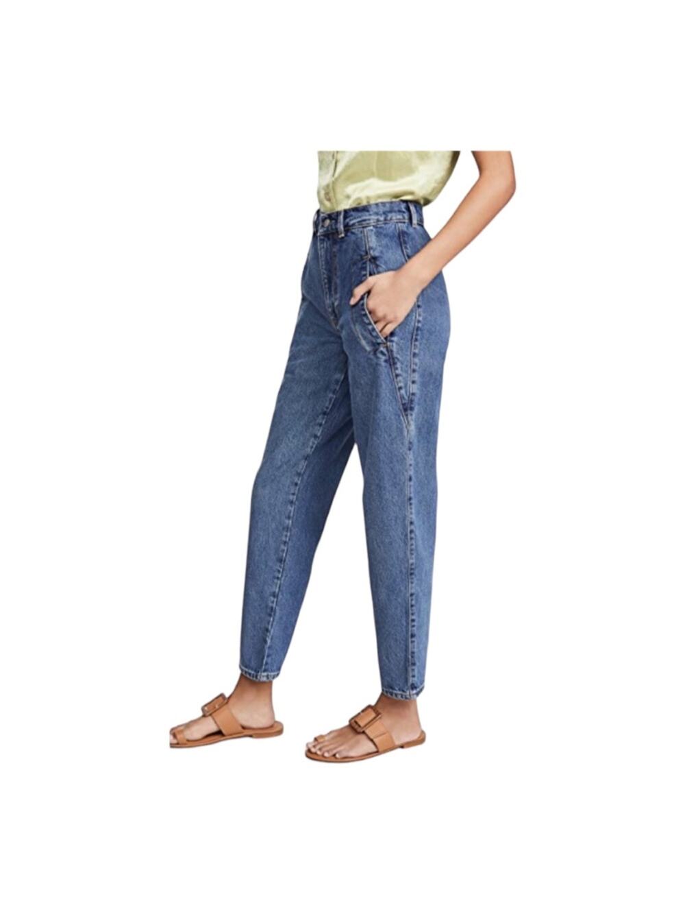 Boyish Parker Jeans City Lights Wash High Rise Rigid Slim Tapered Leg Size 26